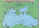 <p>Карта морських походів запорозьких козаків XVI-XVII ст.</p>