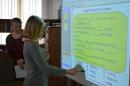 <p>A task on the interactive whiteboard</p>